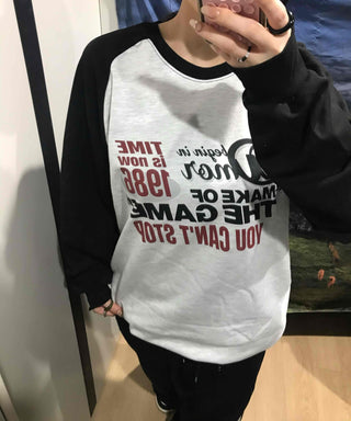 American Lettering Raglan Oversized Sweatshirt