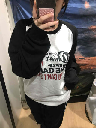 American Lettering Raglan Oversized Sweatshirt