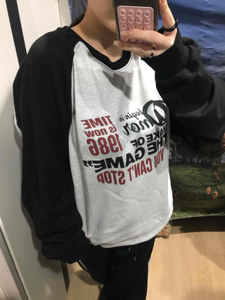 American Lettering Raglan Oversized Sweatshirt