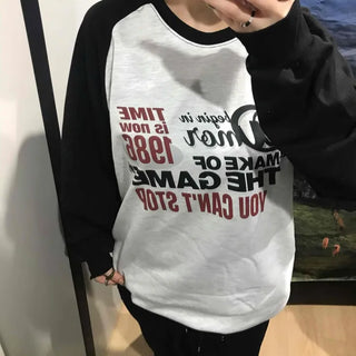 American Lettering Raglan Oversized Sweatshirt