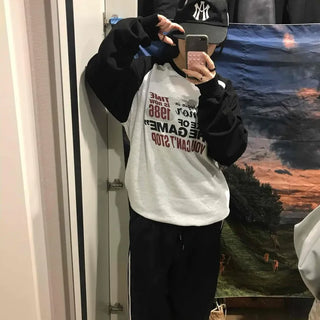 American Lettering Raglan Oversized Sweatshirt