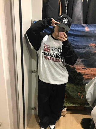 American Lettering Raglan Oversized Sweatshirt