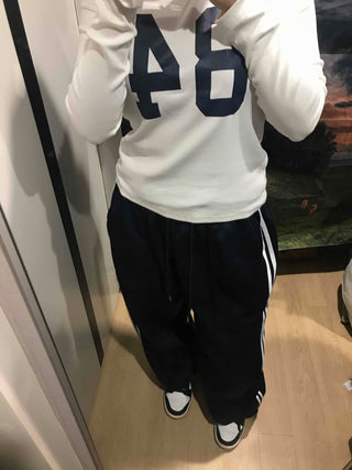 Striped Loose Fit Jogger Training Pants