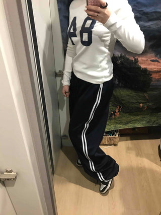 Striped Loose Fit Jogger Training Pants