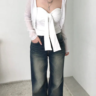 Toru Vintage Washed Denim Long Pants