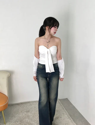 Toru Vintage Washed Denim Long Pants