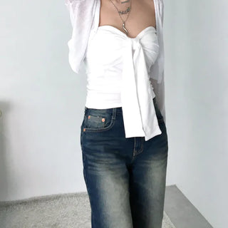 Toru Vintage Washed Denim Long Pants