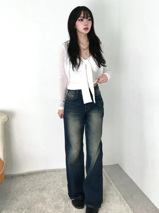 Toru Vintage Washed Denim Long Pants