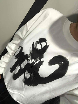 Street Brush Artwork Oversized Sweatshirt