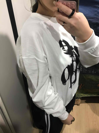 Street Brush Artwork Oversized Sweatshirt