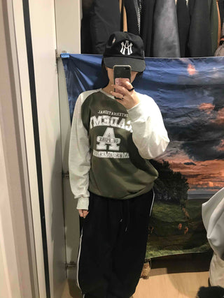 Vintage College Lettering Loose Fit Sweatshirt