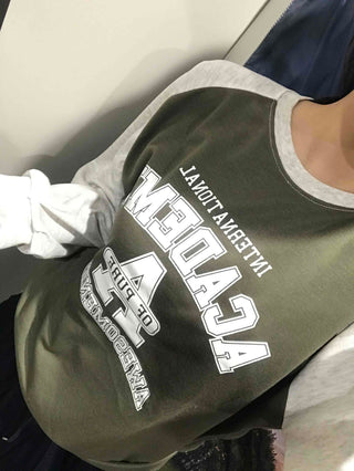 Vintage College Lettering Loose Fit Sweatshirt