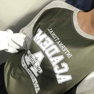 Vintage College Lettering Loose Fit Sweatshirt