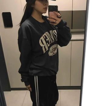 Big Logo Oversized Lettering Sweatshirt