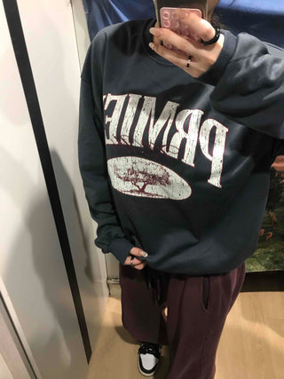 Big Logo Oversized Lettering Sweatshirt