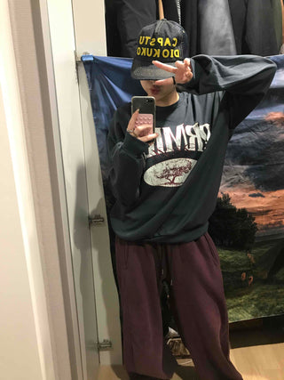 Big Logo Oversized Lettering Sweatshirt
