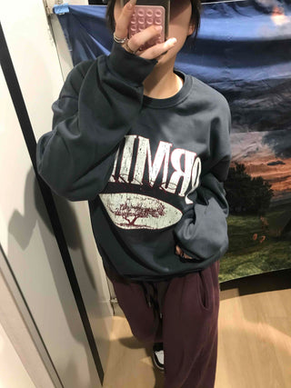 Big Logo Oversized Lettering Sweatshirt