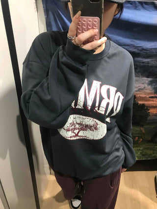 Big Logo Oversized Lettering Sweatshirt