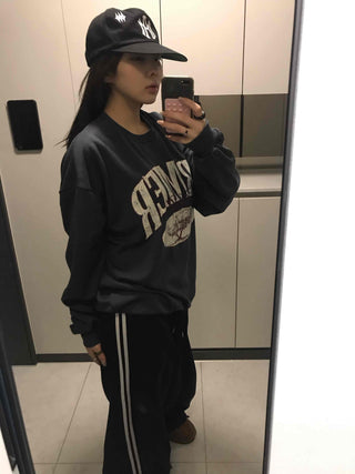 Big Logo Oversized Lettering Sweatshirt