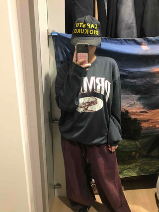 Big Logo Oversized Lettering Sweatshirt