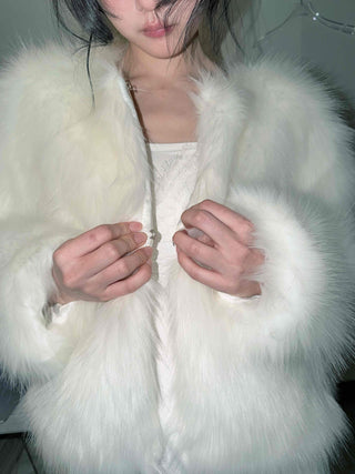 Airy Fluffy Feather Shoulderless Bolero Jacket