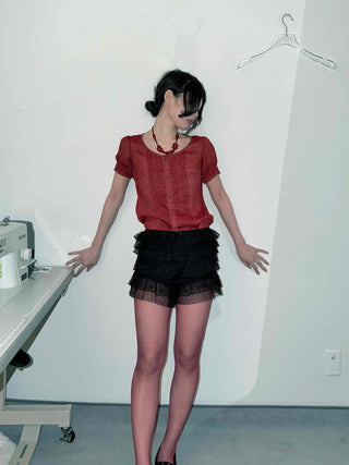 Frill Lace Layered Shorts