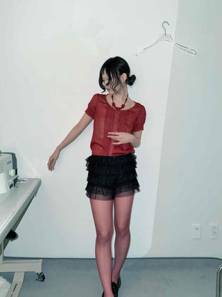 Frill Lace Layered Shorts