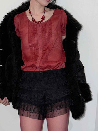 Frill Lace Layered Shorts
