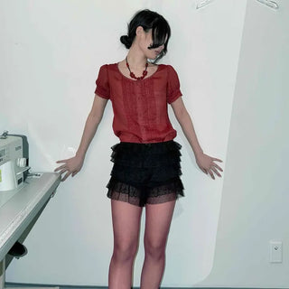 Frill Lace Layered Shorts