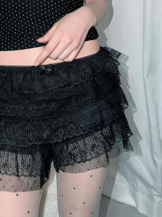 Frill Lace Layered Shorts