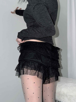 Frill Lace Layered Shorts