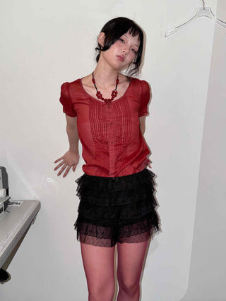 Frill Lace Layered Shorts