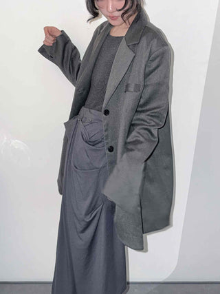 Urban Semi-Overfit Notched Lapel Cropped Jacket