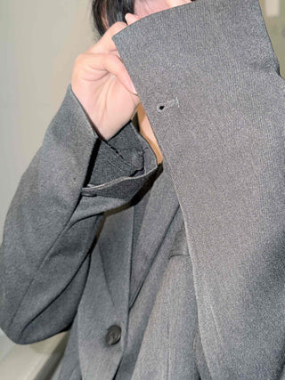 Urban Semi-Overfit Notched Lapel Cropped Jacket