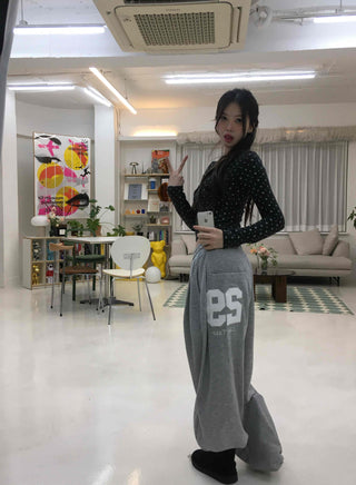 Cotton Balloon Fit Wide Elastic Waist Training Pants