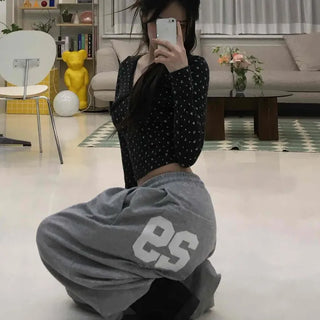 Cotton Balloon Fit Wide Elastic Waist Training Pants