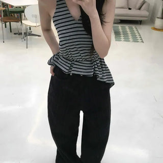 Basic Simple Elastic Waist Loose Fit Training Pants