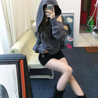 Simple Basic Rolling Mid-Hip Mini Skirt
