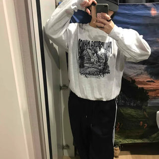 Vintage Graphic Print Oversized Sweatshirt