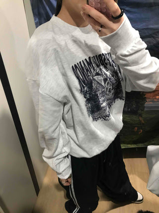 Vintage Graphic Print Oversized Sweatshirt