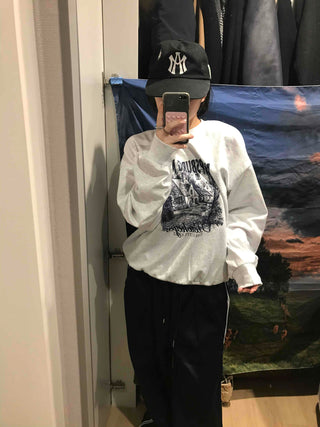 Vintage Graphic Print Oversized Sweatshirt