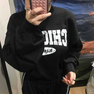 Chicago Vintage Oversized V-Neck Sweatshirt