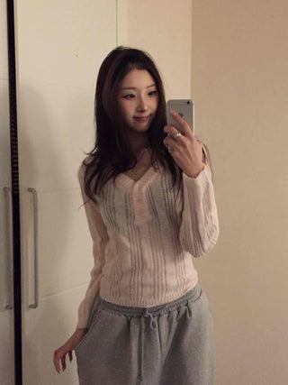 Daily Round Neck Cozy Slim Ribbed Knit