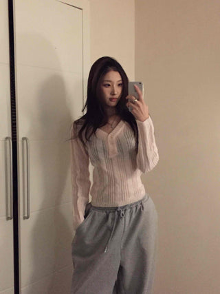 Daily Round Neck Cozy Slim Ribbed Knit