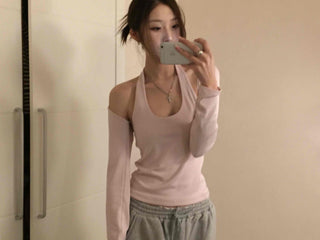 Layered Cold Shoulder Square Neck Bolero Set
