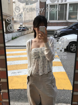 Dael Flower Punching Sleeveless Top