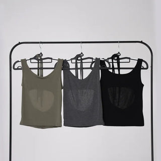 Miel Backless Ribbon Layered Sleeveless