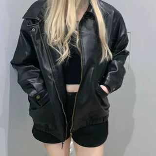 Glossy Balloon Sleeve Zip-up MA-1 Jumper