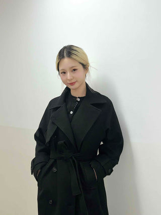 Classic Double Button Belted Trench Coat