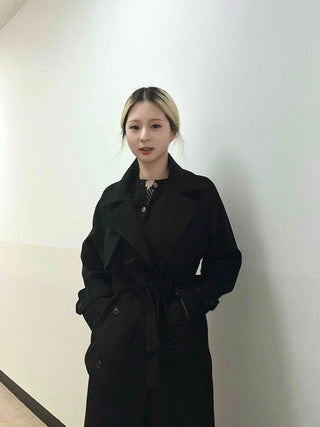 Classic Double Button Belted Trench Coat